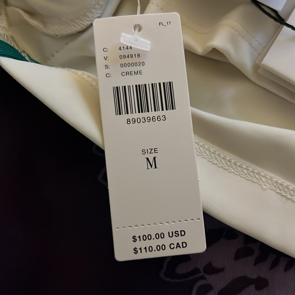 NWT Anthropologie Lune Active River Lift Striped Mini Skirt in Cream - Picture 8 of 9